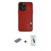 MARSİLYAN™- iPhone 13 Pro Max Kılıf Doruk Asil Koleksiyonu - Şeffaf Pasifik Cam Ekran Koruyucu + Renkli Kamera Lens Koruma Cam - PE