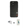 MARSİLYAN™- iPhone 13 Pro Max Kılıf Doruk Asil Koleksiyonu - Şeffaf Pasifik Cam Ekran Koruyucu + Pers Alüminyum Kamera Lens - SABE