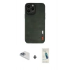 MARSİLYAN™- iPhone 13 Pro Max Kılıf Doruk Asil Koleksiyonu - Şeffaf Pasifik Cam Ekran Koruyucu + Pers Alüminyum Kamera Lens - SABE