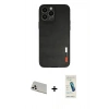 MARSİLYAN™- iPhone 13 Pro Max Kılıf Doruk Asil Koleksiyonu - Şeffaf Pasifik Cam Ekran Koruyucu + Rainbow Kamera Lens Koruma Cam - BZ