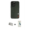 MARSİLYAN™- iPhone 13 Pro Max Kılıf Doruk Asil Koleksiyonu - Şeffaf Pasifik Cam Ekran Koruyucu + Rainbow Kamera Lens Koruma Cam - BZ