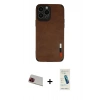 MARSİLYAN™- iPhone 13 Pro Max Kılıf Doruk Asil Koleksiyonu - Şeffaf Pasifik Cam Ekran Koruyucu + Rainbow Kamera Lens Koruma Cam - KI