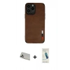 MARSİLYAN™- iPhone 13 Pro Max Kılıf Doruk Asil Koleksiyonu - Şeffaf Pasifik Cam Ekran Koruyucu + Rainbow Kamera Lens Koruma Cam - BZ