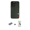 MARSİLYAN™- iPhone 13 Pro Max Kılıf Doruk Asil Koleksiyonu - Şeffaf Pasifik Cam Ekran Koruyucu + Renkli Kamera Lens Koruma Cam - SI