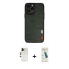 MARSİLYAN™- iPhone 13 Pro Max Kılıf Doruk Asil Koleksiyonu - Şeffaf Pasifik Cam Ekran Koruyucu + Shine Kamera Lens - GD