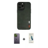 MARSİLYAN™- iPhone 13 Pro Max Kılıf Doruk Asil Koleksiyonu - Şeffaf Pasifik Cam Ekran Koruyucu + Neon Fosforlu Kamera Lens - YL