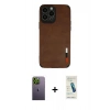 MARSİLYAN™- iPhone 13 Pro Max Kılıf Doruk Asil Koleksiyonu - Şeffaf Pasifik Cam Ekran Koruyucu + Neon Fosforlu Kamera Lens - YL