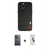 MARSİLYAN™- iPhone 13 Pro Max Kılıf Doruk Asil Koleksiyonu - Şeffaf Pasifik Cam Ekran Koruyucu + Neon Fosforlu Kamera Lens - YL