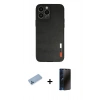 MARSİLYAN™- iPhone 13 Pro Max Kılıf Doruk Asil Koleksiyonu - Siyah 3D Antistatik Hayalet Cam Ekran Koruyucu + Shine Kamera Lens Koruma Cam - MI