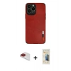 MARSİLYAN™- iPhone 13 Pro Max Kılıf Doruk Asil Koleksiyonu - Siyah 6D Mat Seramik Hayalet Nano Ekran Koruyucu + Pers Alüminyum Kamera Lens - KI