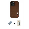 MARSİLYAN™- iPhone 13 Pro Max Kılıf Doruk Asil Koleksiyonu - Siyah 6D Mat Seramik Hayalet Nano Ekran Koruyucu + Gökkuşağı Shine Kamera Lens Koruma Cam