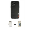 MARSİLYAN™- iPhone 13 Pro Max Kılıf Doruk Asil Koleksiyonu - Siyah 6D Mat Seramik Hayalet Nano Ekran Koruyucu + Shine Kamera Lens - GD