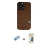 MARSİLYAN™- iPhone 13 Pro Max Kılıf Doruk Asil Koleksiyonu - Siyah 6D Mat Seramik Hayalet Nano Ekran Koruyucu + Shine Kamera Lens Koruma Cam - MI