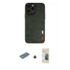 MARSİLYAN™- iPhone 13 Pro Max Kılıf Doruk Asil Koleksiyonu - Siyah 6D Mat Seramik Hayalet Nano Ekran Koruyucu + Renkli Kamera Lens Koruma Cam - YL