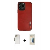 MARSİLYAN™- iPhone 13 Pro Max Kılıf Doruk Asil Koleksiyonu - Siyah 6D Mat Seramik Hayalet Nano Ekran Koruyucu + Shine Kamera Lens - GD