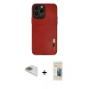 MARSİLYAN™- iPhone 13 Pro Max Kılıf Doruk Asil Koleksiyonu - Siyah 6D Mat Seramik Hayalet Nano Ekran Koruyucu + Gold Pers Alüminyum Kamera Lens