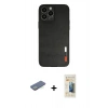 MARSİLYAN™- iPhone 13 Pro Max Kılıf Doruk Asil Koleksiyonu - Siyah 6D Mat Seramik Hayalet Nano Ekran Koruyucu + Renkli Kamera Lens Koruma Cam - YL