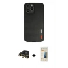 MARSİLYAN™- iPhone 13 Pro Max Kılıf Doruk Asil Koleksiyonu - Siyah 6D Mat Seramik Hayalet Nano Ekran Koruyucu + Raze Metal Kamera Lens - GD