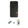 MARSİLYAN™- iPhone 13 Pro Max Kılıf Doruk Asil Koleksiyonu - Siyah 6D Mat Seramik Hayalet Nano Ekran Koruyucu + Shine Kamera Lens Koruma Cam - PE