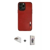 MARSİLYAN™- iPhone 13 Pro Max Kılıf Doruk Asil Koleksiyonu - Siyah Bilvis 3D Cam Ekran Koruyucu + Pers Alüminyum Kamera Lens - GD