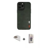 MARSİLYAN™- iPhone 13 Pro Max Kılıf Doruk Asil Koleksiyonu - Siyah Bilvis 3D Cam Ekran Koruyucu + Pers Alüminyum Kamera Lens - GD