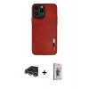 MARSİLYAN™- iPhone 13 Pro Max Kılıf Doruk Asil Koleksiyonu - Siyah Bilvis 3D Cam Ekran Koruyucu + Raze Metal Kamera Lens - GD