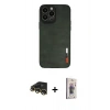 MARSİLYAN™- iPhone 13 Pro Max Kılıf Doruk Asil Koleksiyonu - Siyah Bilvis 3D Cam Ekran Koruyucu + Raze Metal Kamera Lens - GD