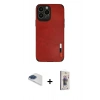 MARSİLYAN™- iPhone 13 Pro Max Kılıf Doruk Asil Koleksiyonu - Siyah Bilvis 3D Cam Ekran Koruyucu + Pers Alüminyum Kamera Lens - LT