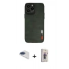 MARSİLYAN™- iPhone 13 Pro Max Kılıf Doruk Asil Koleksiyonu - Siyah Bilvis 3D Cam Ekran Koruyucu + Pers Alüminyum Kamera Lens - LT