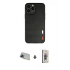 MARSİLYAN™- iPhone 13 Pro Max Kılıf Doruk Asil Koleksiyonu - Siyah Bilvis 3D Cam Ekran Koruyucu + Rainbow Kamera Lens Koruma Cam - MI