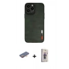 MARSİLYAN™- iPhone 13 Pro Max Kılıf Doruk Asil Koleksiyonu - Siyah Bilvis 3D Cam Ekran Koruyucu + Renkli Kamera Lens Koruma Cam - TU