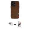 MARSİLYAN™- iPhone 13 Pro Max Kılıf Doruk Asil Koleksiyonu - Siyah Bilvis 3D Mat Cam Ekran Koruyucu + Pers Alüminyum Kamera Lens - GI