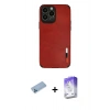 MARSİLYAN™- iPhone 13 Pro Max Kılıf Doruk Asil Koleksiyonu - Siyah Bilvis 5in1 3D Magic Cam Ekran Koruyucu + Shine Kamera Lens Koruma Cam - MI