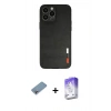 MARSİLYAN™- iPhone 13 Pro Max Kılıf Doruk Asil Koleksiyonu - Siyah Bilvis 5in1 3D Magic Cam Ekran Koruyucu + Shine Kamera Lens Koruma Cam - GI