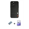 MARSİLYAN™- iPhone 13 Pro Max Kılıf Doruk Asil Koleksiyonu - Siyah Bilvis 5in1 5D Magic Hayalet Cam Ekran Koruyucu + Shine Kamera Lens Koruma Cam - GI