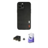 MARSİLYAN™- iPhone 13 Pro Max Kılıf Doruk Asil Koleksiyonu - Siyah Bilvis 5in1 5D Magic Hayalet Cam Ekran Koruyucu + Raze Metal Kamera Lens - GD