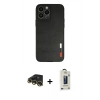 MARSİLYAN™- iPhone 13 Pro Max Kılıf Doruk Asil Koleksiyonu - Siyah Bilvis Hayalet Cam Ekran Koruyucu + Raze Metal Kamera Lens - GD