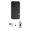 MARSİLYAN™- iPhone 13 Pro Max Kılıf Doruk Asil Koleksiyonu - Siyah Bilvis Hayalet Cam Ekran Koruyucu + Pers Alüminyum Kamera Lens - GI