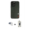 MARSİLYAN™- iPhone 13 Pro Max Kılıf Doruk Asil Koleksiyonu - Siyah Bilvis Hayalet Cam Ekran Koruyucu + Pers Alüminyum Kamera Lens - LT