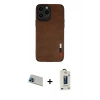 MARSİLYAN™- iPhone 13 Pro Max Kılıf Doruk Asil Koleksiyonu - Siyah Bilvis Hayalet Cam Ekran Koruyucu + Rainbow Kamera Lens Koruma Cam - MI