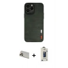 MARSİLYAN™- iPhone 13 Pro Max Kılıf Doruk Asil Koleksiyonu - Siyah Bilvis Hayalet Cam Ekran Koruyucu + Rainbow Kamera Lens Koruma Cam - REGD