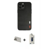 MARSİLYAN™- iPhone 13 Pro Max Kılıf Doruk Asil Koleksiyonu - Siyah Bilvis Hayalet Cam Ekran Koruyucu + Rainbow Kamera Lens Koruma Cam - REGD