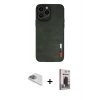 MARSİLYAN™- iPhone 13 Pro Max Kılıf Doruk Asil Koleksiyonu - Siyah Bilvis Hayalet Cam Ekran Koruyucu + Pers Alüminyum Kamera Lens - SABE