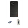 MARSİLYAN™- iPhone 13 Pro Max Kılıf Doruk Asil Koleksiyonu - Siyah Bilvis Hayalet Cam Ekran Koruyucu + Renkli Kamera Lens Koruma Cam - YL