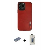 MARSİLYAN™- iPhone 13 Pro Max Kılıf Doruk Asil Koleksiyonu - Siyah Bilvis Hayalet Cam Ekran Koruyucu + Renkli Kamera Lens Koruma Cam - YL