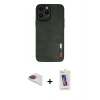MARSİLYAN™- iPhone 13 Pro Max Kılıf Doruk Asil Koleksiyonu - Siyah Joko 5D Cam + Pers Alüminyum Kamera Lens - GI