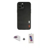 MARSİLYAN™- iPhone 13 Pro Max Kılıf Doruk Asil Koleksiyonu - Siyah Joko 5D Cam + Pers Alüminyum Kamera Lens - GI