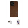 MARSİLYAN™- iPhone 13 Pro Max Kılıf Doruk Asil Koleksiyonu - Siyah Joko 5D Cam + Pers Alüminyum Kamera Lens - GD