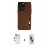 MARSİLYAN™- iPhone 13 Pro Max Kılıf Doruk Asil Koleksiyonu - Siyah Joko 5D Cam + Shine Kamera Lens - GD