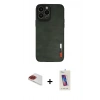 MARSİLYAN™- iPhone 13 Pro Max Kılıf Doruk Asil Koleksiyonu - Siyah Joko 5D Cam + Pers Alüminyum Kamera Lens - KI